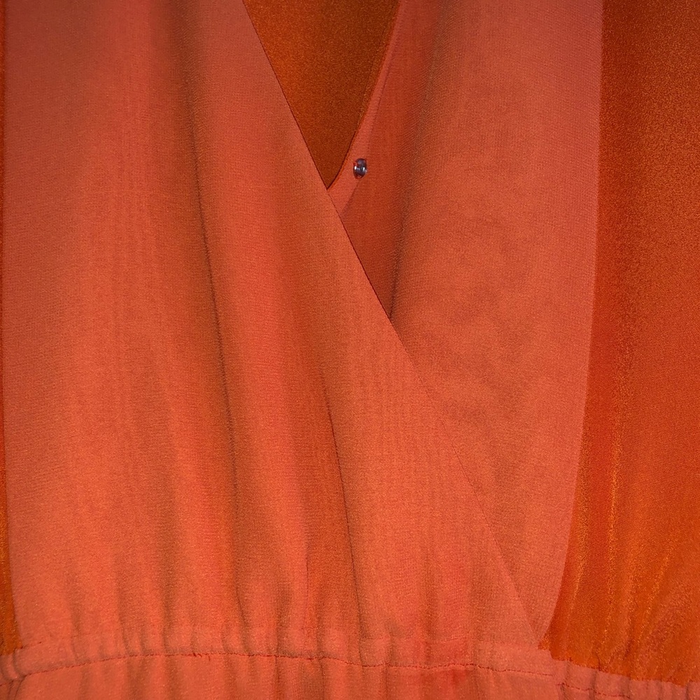 H&M Flowy Orange Dress S/M - Picture 3 of 4